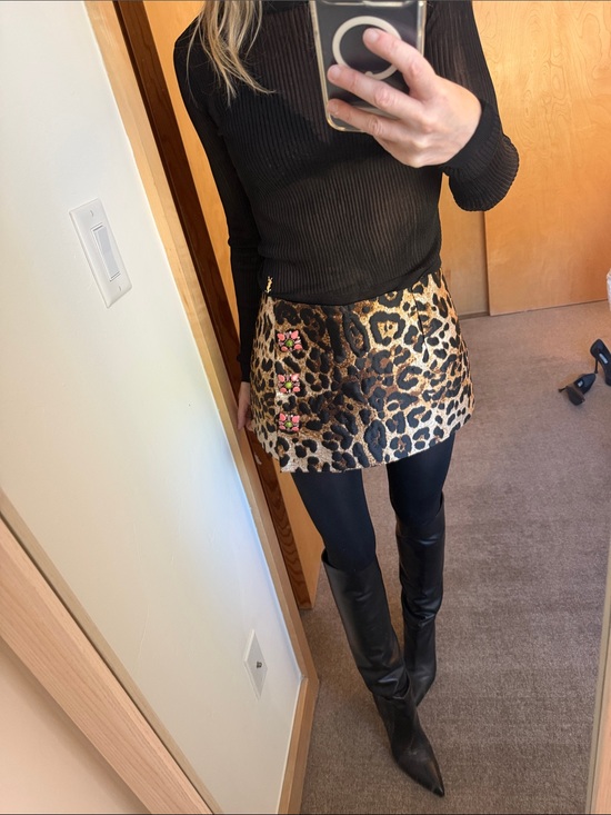 Dolce & Gabbana Dresses & Skirts - Dolce & Gabbana Leopard Micro Mini Skirt